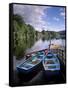 Boats and Lake, Pitlochry, Perth and Kinross, Central Scotland, Scotland, United Kingdom, Europe-Patrick Dieudonne-Framed Stretched Canvas