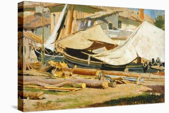 Boats and Logs-Tito Conti-Stretched Canvas