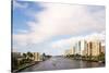 Boats and modern buildings on the Intracoastal Waterway in Fort Lauderdale, Broward County, Flor...-null-Stretched Canvas