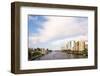 Boats and modern buildings on the Intracoastal Waterway in Fort Lauderdale, Broward County, Flor...-null-Framed Photographic Print