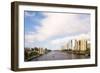 Boats and modern buildings on the Intracoastal Waterway in Fort Lauderdale, Broward County, Flor...-null-Framed Photographic Print