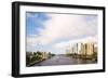 Boats and modern buildings on the Intracoastal Waterway in Fort Lauderdale, Broward County, Flor...-null-Framed Photographic Print