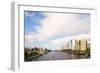 Boats and modern buildings on the Intracoastal Waterway in Fort Lauderdale, Broward County, Flor...-null-Framed Photographic Print