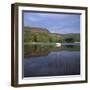 Boats and Reflections, Coniston Water, Lake District National Park, Cumbria, England, UK-Roy Rainford-Framed Photographic Print