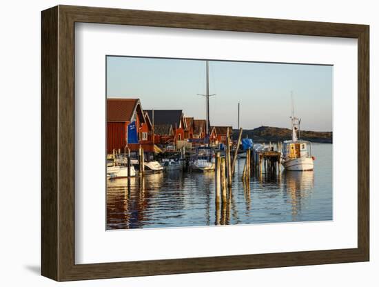 Boats and Timber Houses, Grebbestad, Bohuslan Region, West Coast, Sweden, Scandinavia, Europe-Yadid Levy-Framed Photographic Print