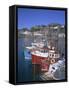 Boats and Waterfront, Mccaig's Tower on Hill, Oban, Argyll, Strathclyde, Scotland, UK, Europe-Geoff Renner-Framed Stretched Canvas