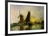 Boats and windmills in Holland. (1868).-Johan Barthold Jongkind-Framed Giclee Print