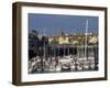 Boats and Yachts in the Harbour and Cliffs Beyond, Dieppe, Haute Normandie, France-Thouvenin Guy-Framed Photographic Print