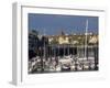 Boats and Yachts in the Harbour and Cliffs Beyond, Dieppe, Haute Normandie, France-Thouvenin Guy-Framed Photographic Print