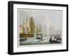 Boats Approaching a Whale, Engraved by Matthew Dubourg-John Heaviside Clark-Framed Giclee Print