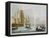 Boats Approaching a Whale, Engraved by Matthew Dubourg-John Heaviside Clark-Framed Stretched Canvas