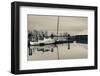 Boats at a harbor, Britannia, Steveston, Richmond, British Columbia, Canada-null-Framed Photographic Print