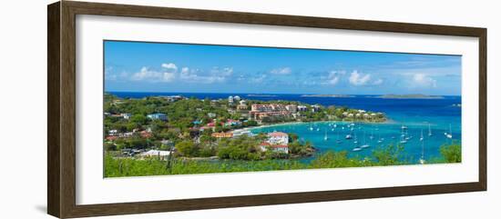 Boats at a Harbor, Cruz Bay, St. John, Us Virgin Islands-null-Framed Photographic Print