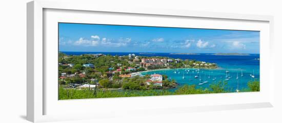 Boats at a Harbor, Cruz Bay, St. John, Us Virgin Islands-null-Framed Photographic Print