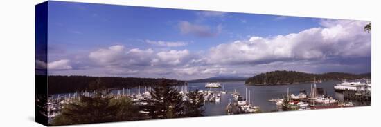 Boats at a Harbor, Friday Harbor, San Juan County, Washington State, USA-null-Stretched Canvas
