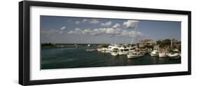Boats at a Harbor, Martha's Vineyard, Dukes County, Massachusetts, USA-null-Framed Premium Photographic Print