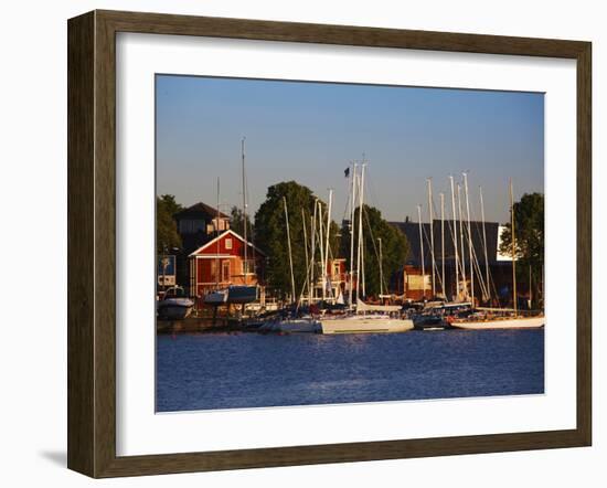 Boats at a Harbor, Parnu Yacht Club, Parnu, Estonia-null-Framed Photographic Print