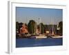 Boats at a Harbor, Parnu Yacht Club, Parnu, Estonia-null-Framed Photographic Print