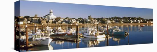 Boats at a Harbor, Provincetown, Cape Cod, Barnstable County, Massachusetts, USA-null-Stretched Canvas