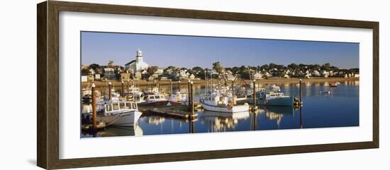 Boats at a Harbor, Provincetown, Cape Cod, Barnstable County, Massachusetts, USA-null-Framed Premium Photographic Print