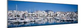 Boats at a Harbor, Puerto Banus, Costa Del Sol, Andalusia, Spain-null-Mounted Photographic Print