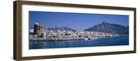 Boats at a Harbor, Puerto Banus, Marbella, Costa Del Sol, Andalusia, Spain-null-Framed Photographic Print