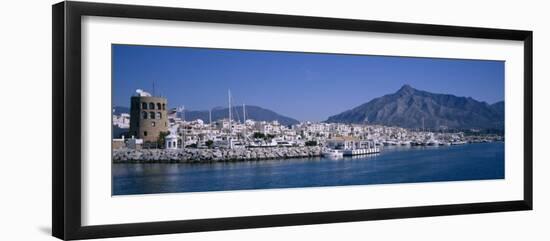 Boats at a Harbor, Puerto Banus, Marbella, Costa Del Sol, Andalusia, Spain-null-Framed Photographic Print