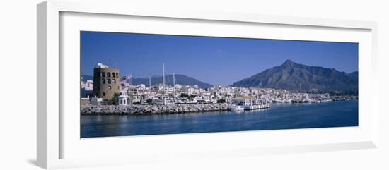 Boats at a Harbor, Puerto Banus, Marbella, Costa Del Sol, Andalusia, Spain-null-Framed Photographic Print