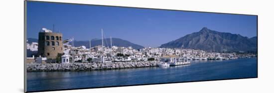 Boats at a Harbor, Puerto Banus, Marbella, Costa Del Sol, Andalusia, Spain-null-Mounted Photographic Print