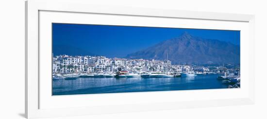 Boats at a Harbor, Puerto Banus, Marbella, Costa Del Sol, Malaga Province, Andalusia, Spain-null-Framed Photographic Print