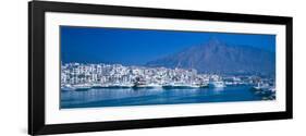 Boats at a Harbor, Puerto Banus, Marbella, Costa Del Sol, Malaga Province, Andalusia, Spain-null-Framed Photographic Print