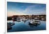 Boats at a harbor, Rockport Harbor, Rockport, Cape Ann, Essex County, Massachusetts, USA-null-Framed Photographic Print