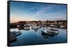 Boats at a harbor, Rockport Harbor, Rockport, Cape Ann, Essex County, Massachusetts, USA-null-Framed Stretched Canvas