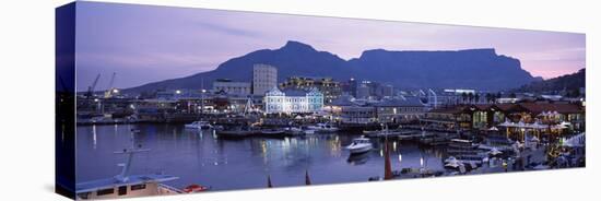 Boats at a Harbor, Victoria and Alfred Waterfront, Table Mountain, Cape Town-null-Stretched Canvas