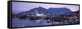 Boats at a Harbor, Victoria and Alfred Waterfront, Table Mountain, Cape Town-null-Framed Stretched Canvas