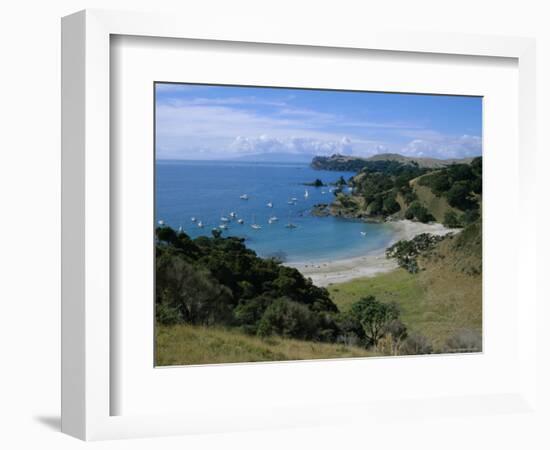 Boats at Anchorage, Waiheke Island, Central Auckland, North Island, New Zealand, Pacific-D H Webster-Framed Photographic Print