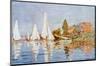 Boats at Argenteuil-Claude Monet-Mounted Art Print