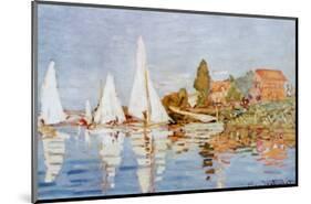 Boats at Argenteuil-Claude Monet-Mounted Art Print