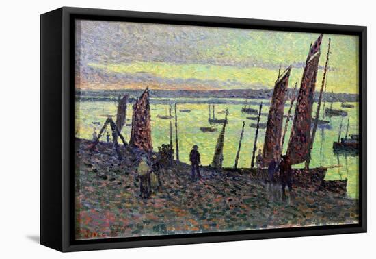Boats at Camaret, 1893-Maximilien Luce-Framed Stretched Canvas