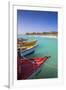 Boats at Fishermans Pier, Palm Beach, Aruba, Netherlands Antilles, Caribbean, Central America-Jane Sweeney-Framed Photographic Print