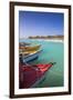 Boats at Fishermans Pier, Palm Beach, Aruba, Netherlands Antilles, Caribbean, Central America-Jane Sweeney-Framed Photographic Print