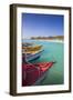 Boats at Fishermans Pier, Palm Beach, Aruba, Netherlands Antilles, Caribbean, Central America-Jane Sweeney-Framed Photographic Print