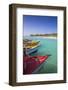 Boats at Fishermans Pier, Palm Beach, Aruba, Netherlands Antilles, Caribbean, Central America-Jane Sweeney-Framed Photographic Print