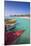 Boats at Fishermans Pier, Palm Beach, Aruba, Netherlands Antilles, Caribbean, Central America-Jane Sweeney-Mounted Photographic Print