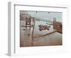 Boats at Limehouse Pier, Poplar, London, 1908-null-Framed Photographic Print