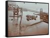 Boats at Limehouse Pier, Poplar, London, 1908-null-Framed Stretched Canvas