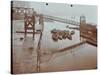 Boats at Limehouse Pier, Poplar, London, 1908-null-Stretched Canvas