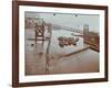 Boats at Limehouse Pier, Poplar, London, 1908-null-Framed Photographic Print