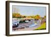 Boats at low tide-Michel Bultet-Framed Giclee Print