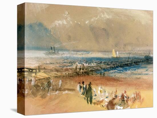 Boats at Margate Pier-JMW Turner-Stretched Canvas